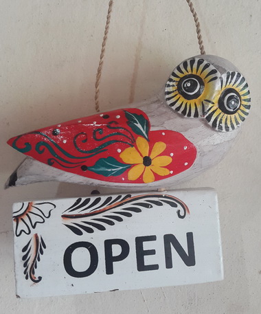 wooden wall sign