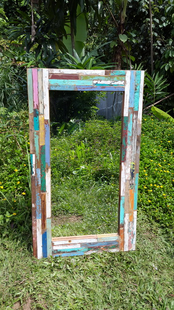 recycle wood mirror