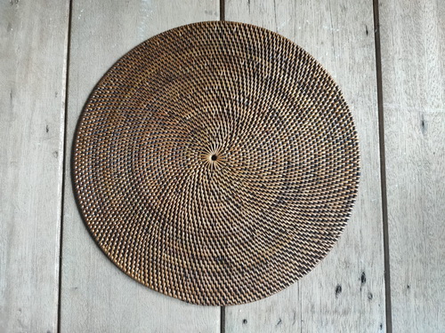 vintage rattan placemat