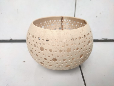 coconut candle holder