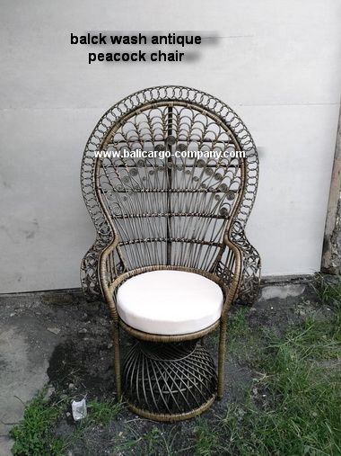 black peacock chair