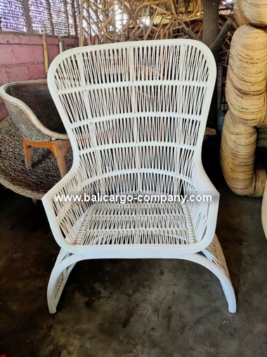 white peacock chair
