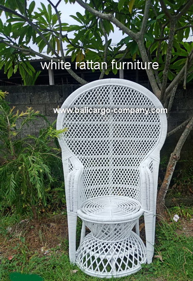 white rattan furniture