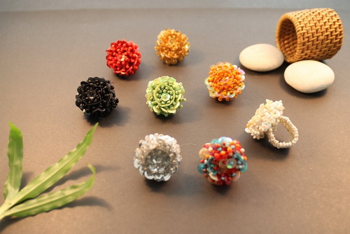 beaded rings