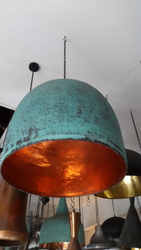 bali copper lamps