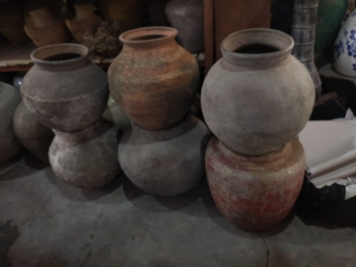 vintage terracotta pots