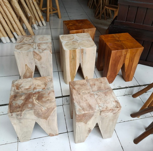 bali wood stool